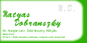 matyas dobranszky business card